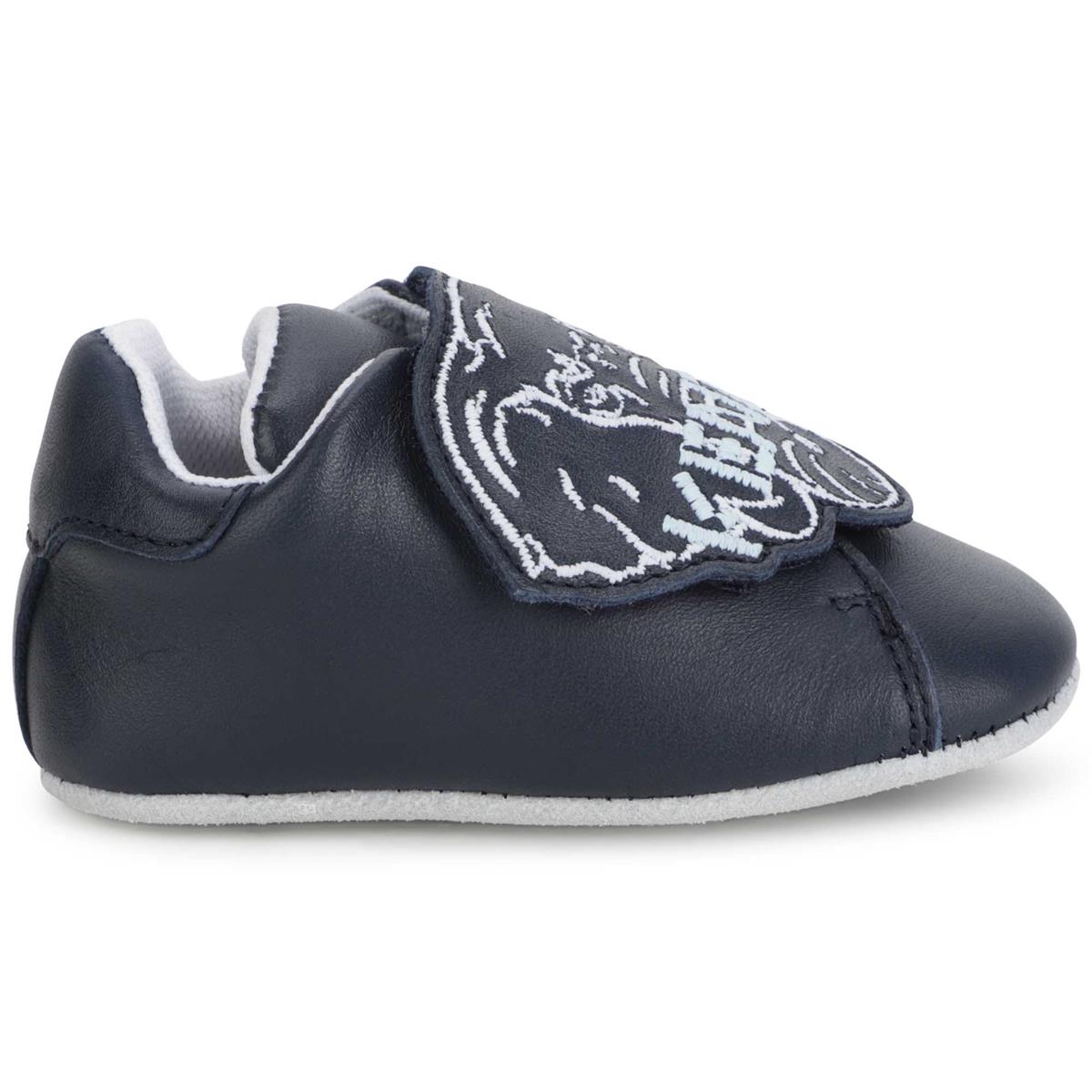 Baby Boys Black Logo Shoes