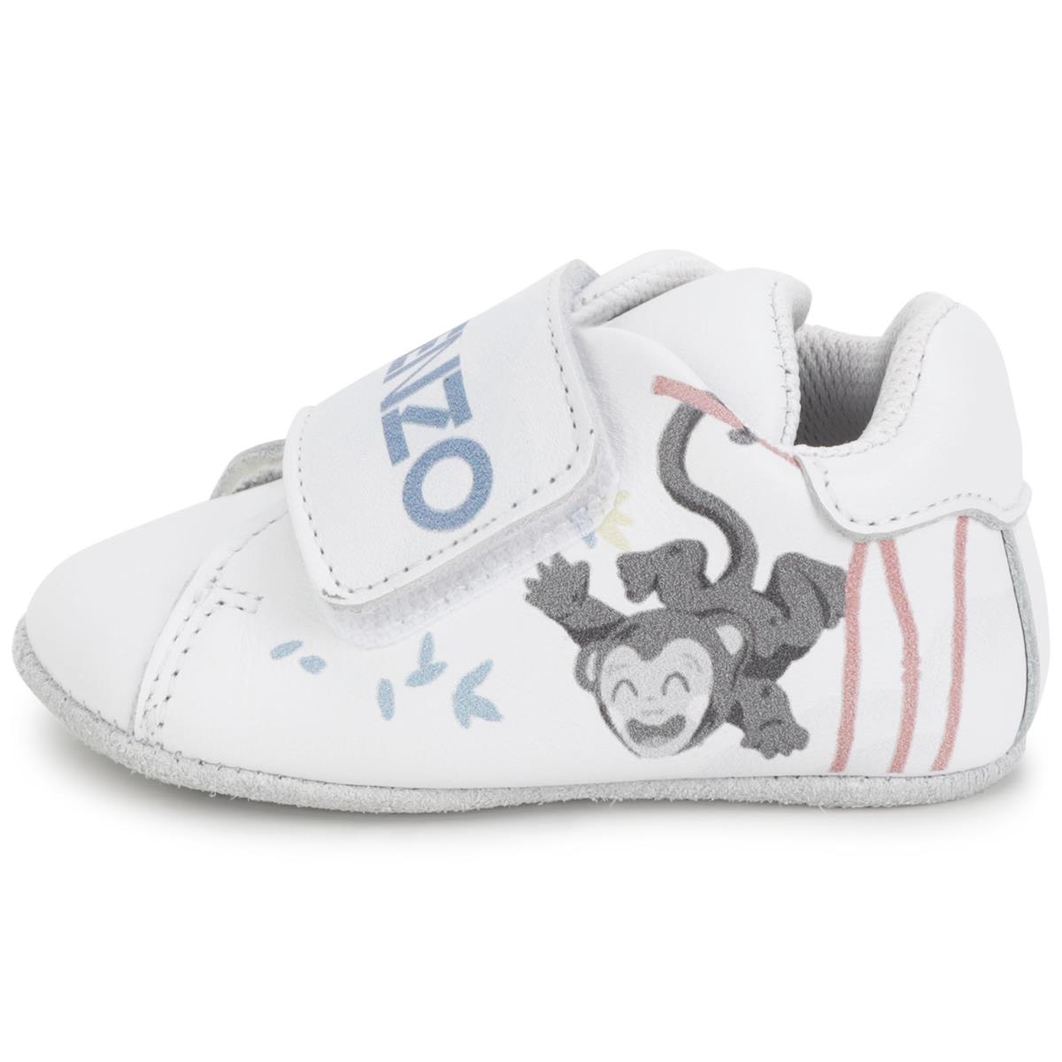 Baby Boys & Girls White Logo Shoes