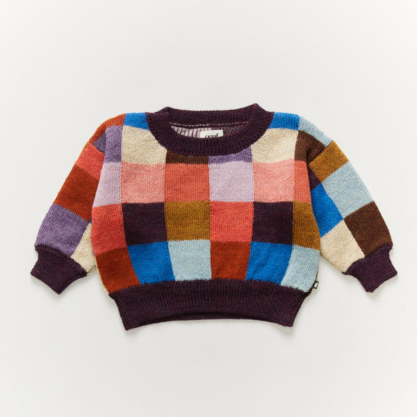 Boys & Girls Dark Purple Alpaca Sweater