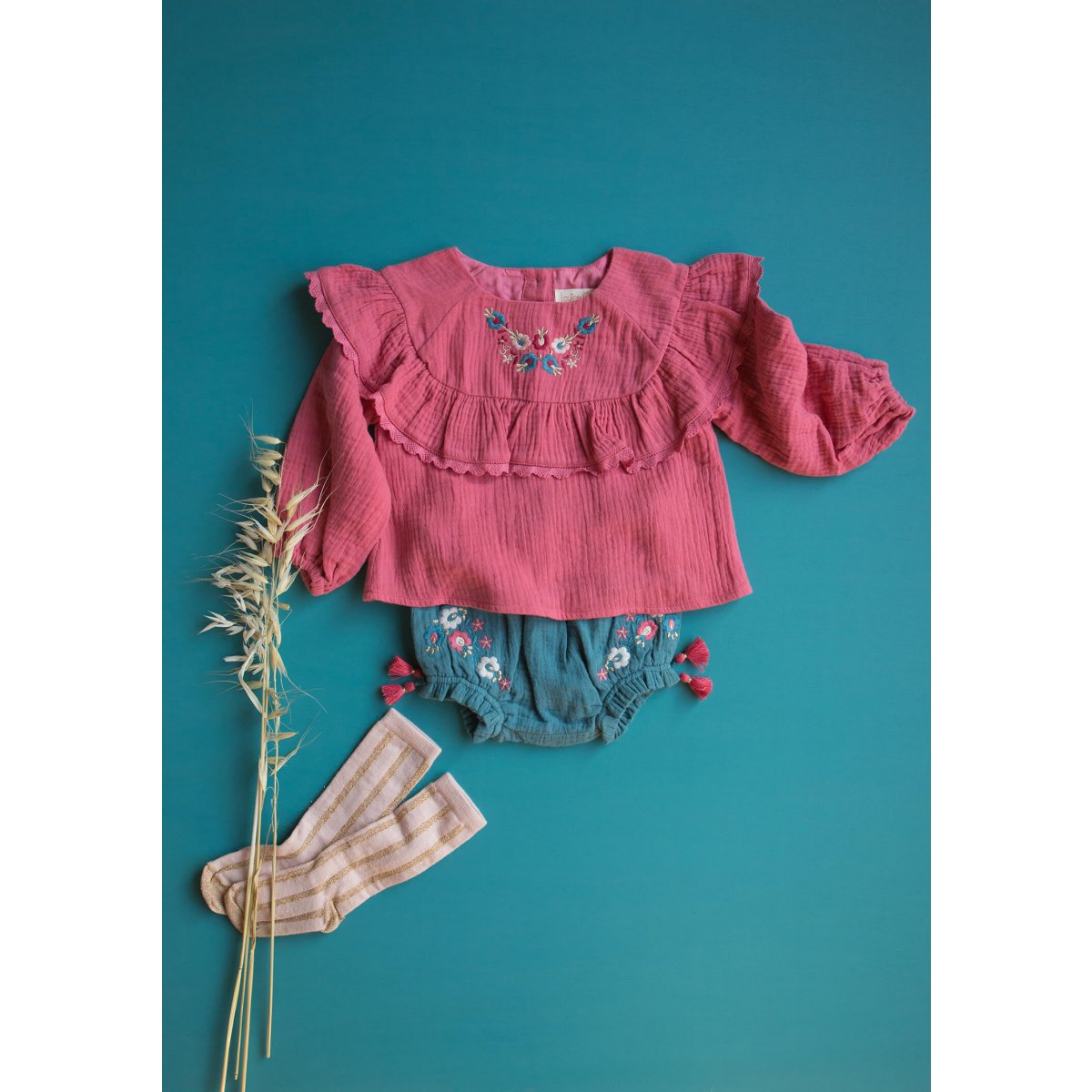 Baby Girls Peacock Cotton Bloomers