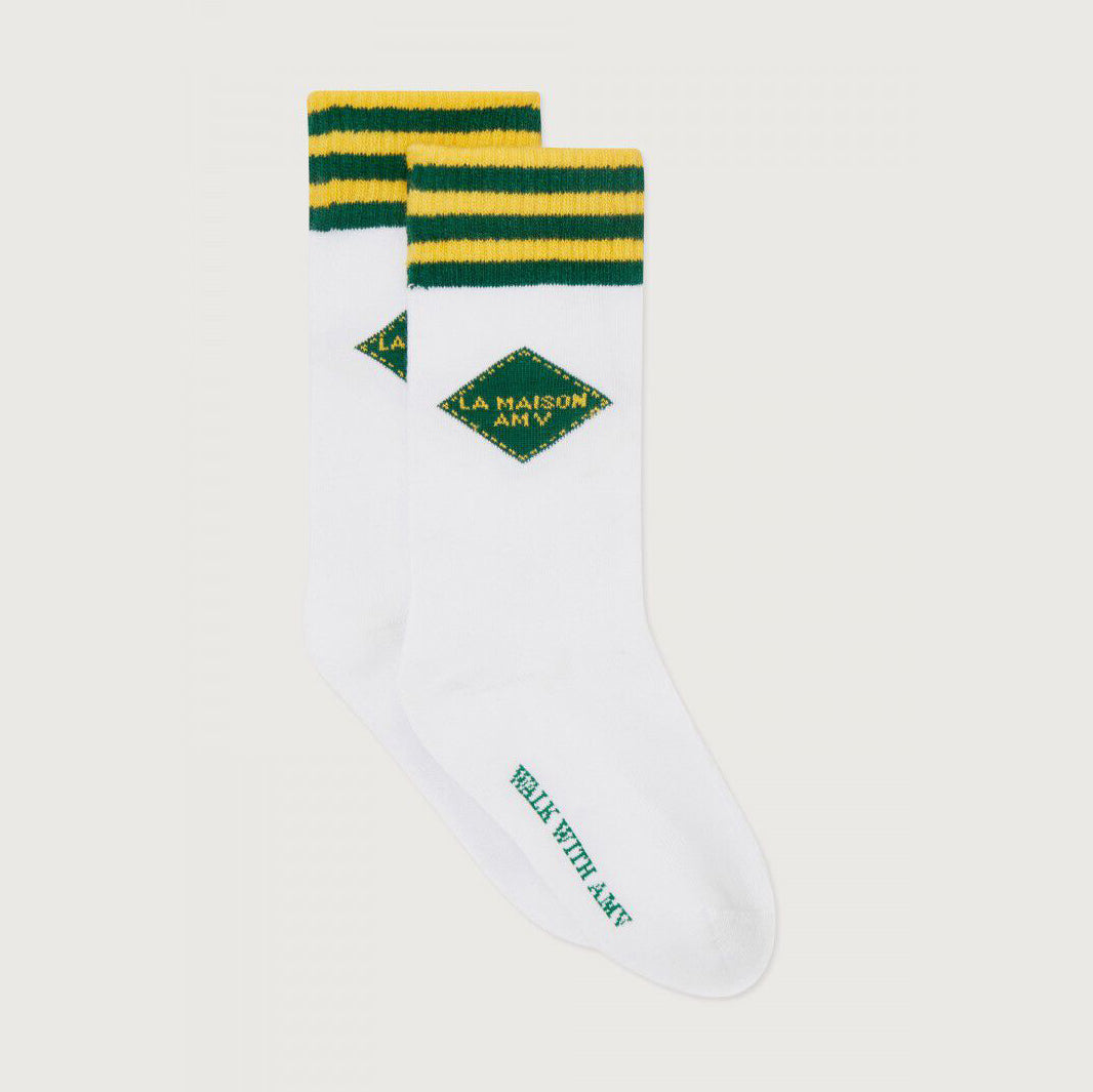 Boys & Girls White Logo Cotton Socks