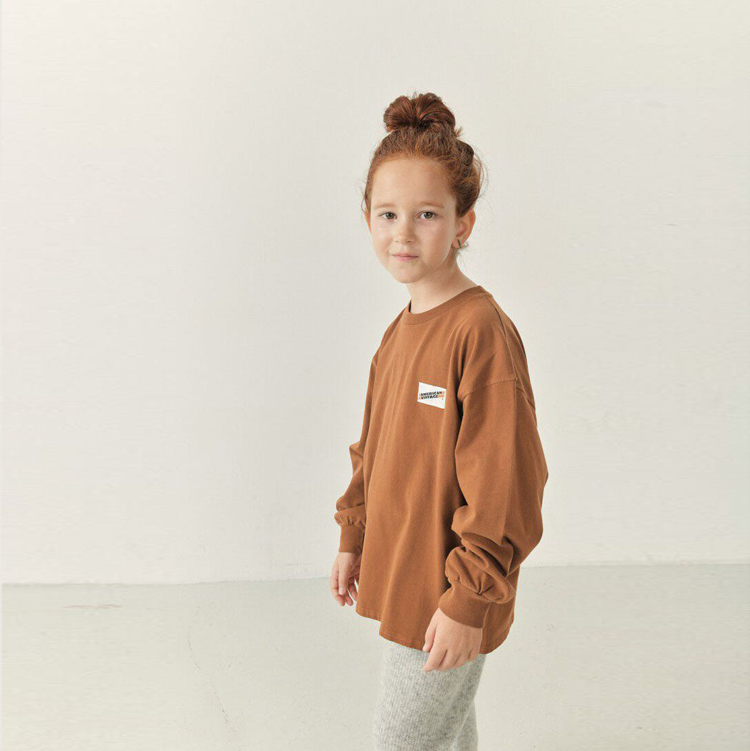 Boys & Girls Camel Cotton T-Shirt