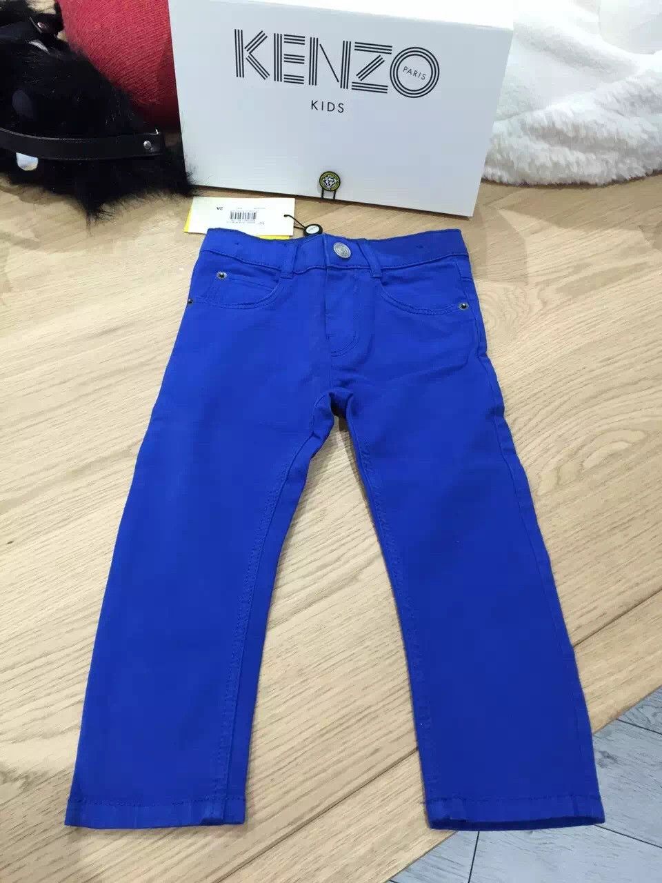 Baby Boys Bright Blue Denim Trousers - CÉMAROSE | Children's Fashion Store