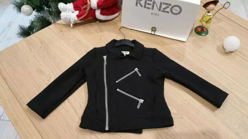 Girls Black Jacket With Zip-up Pockets - CÉMAROSE | Children's Fashion Store