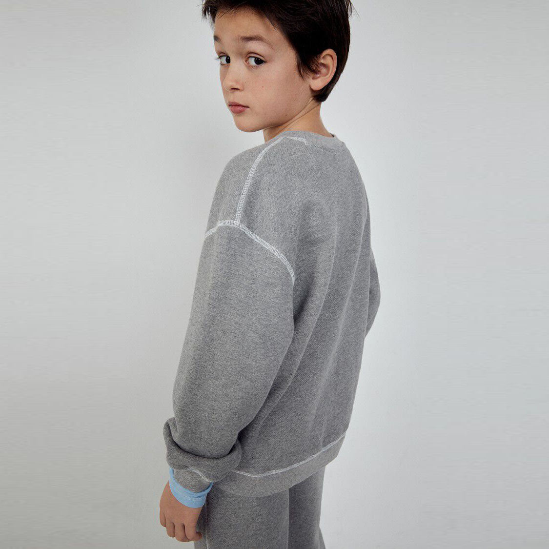 Boys & Girls Grey Cotton Sweatshirt