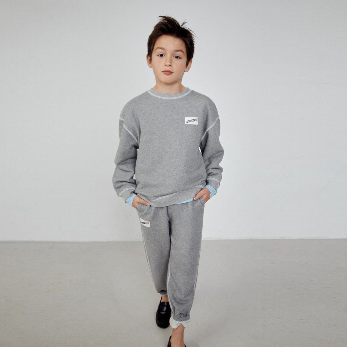 Boys & Girls Grey Cotton Trousers