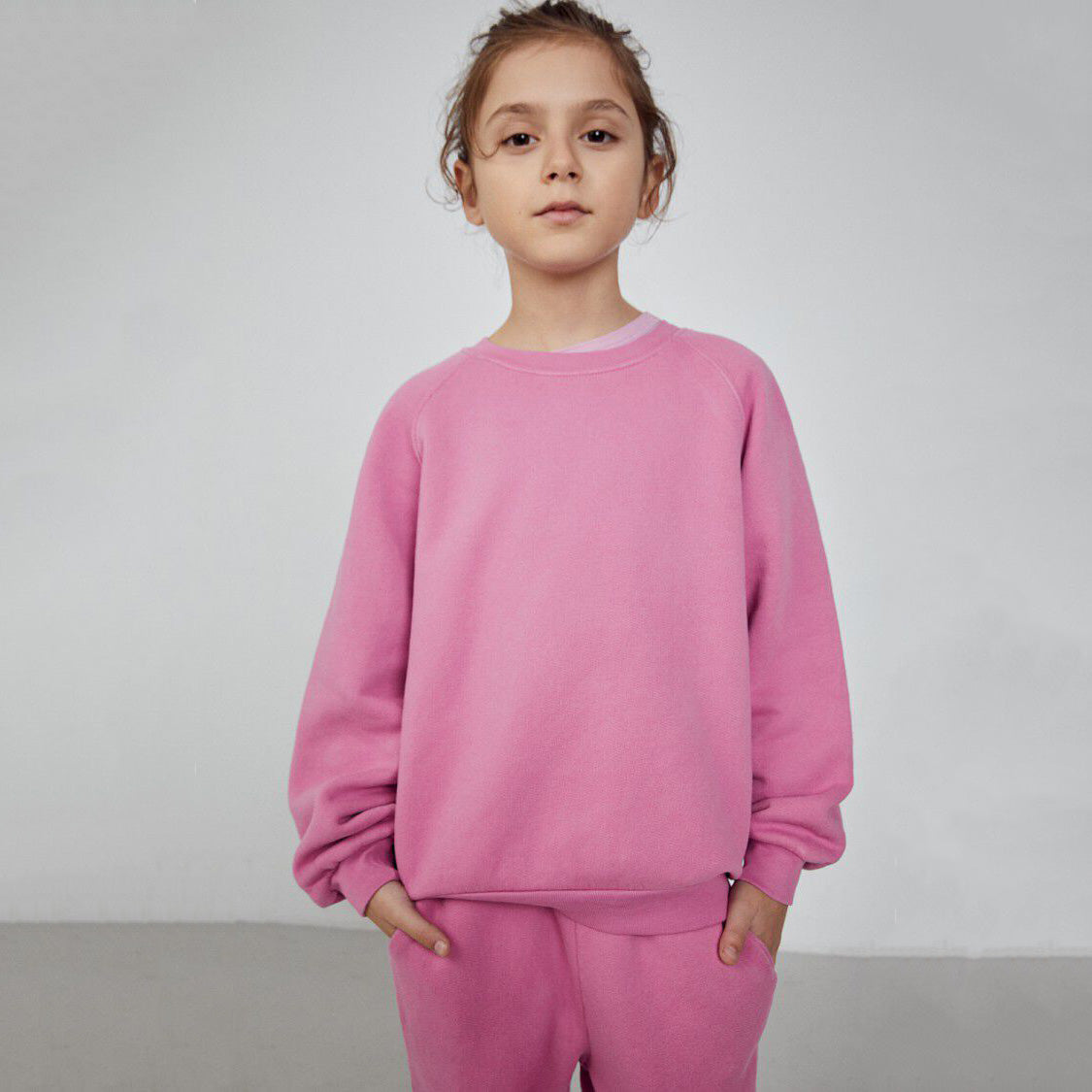 Boys & Girls Mauve Pink Cotton Sweatshirt