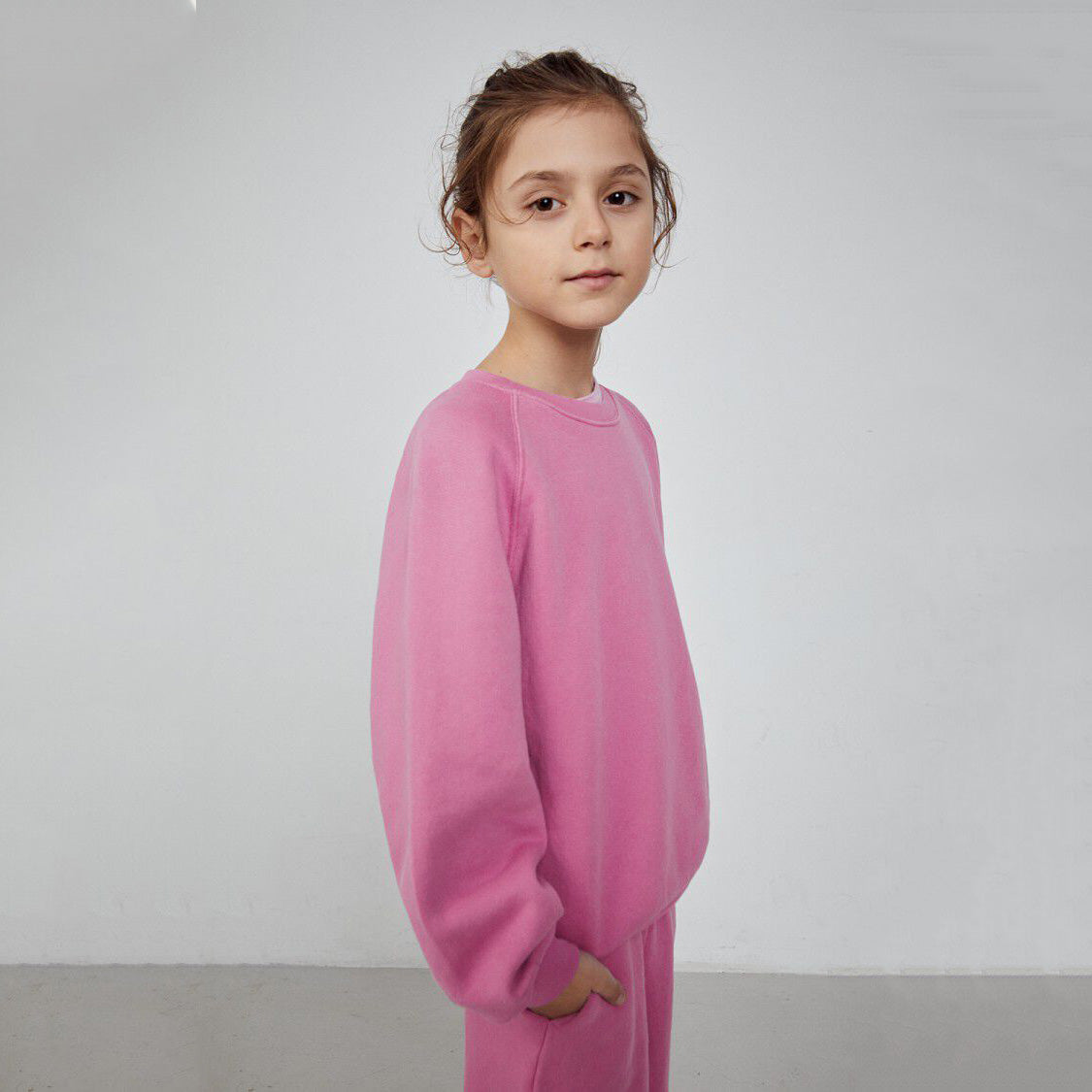 Boys & Girls Mauve Pink Cotton Sweatshirt