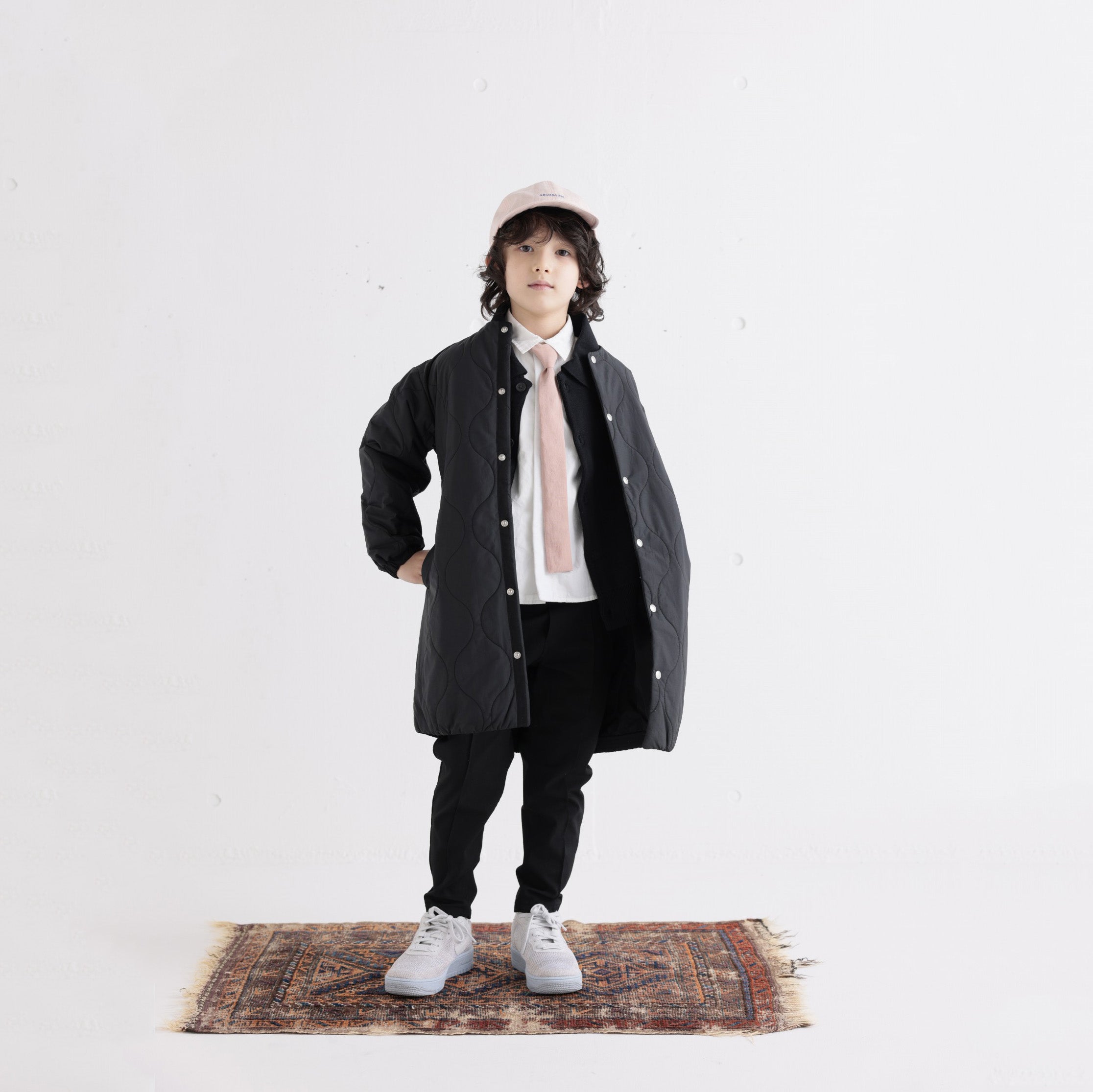 Boys & Girls Black Reversible Padded Coat
