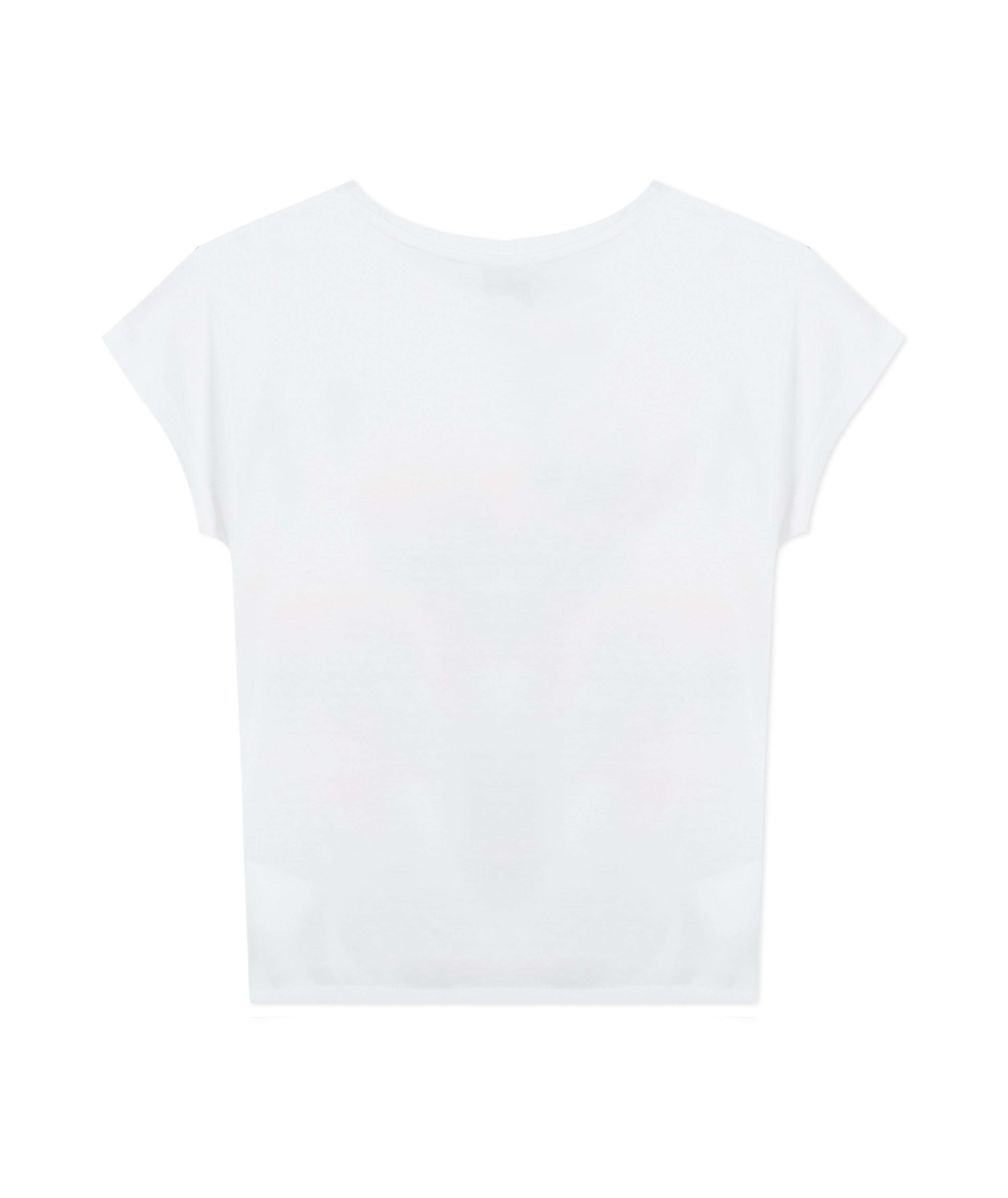 Girls Optic White Tiger Cotton T-Shirt