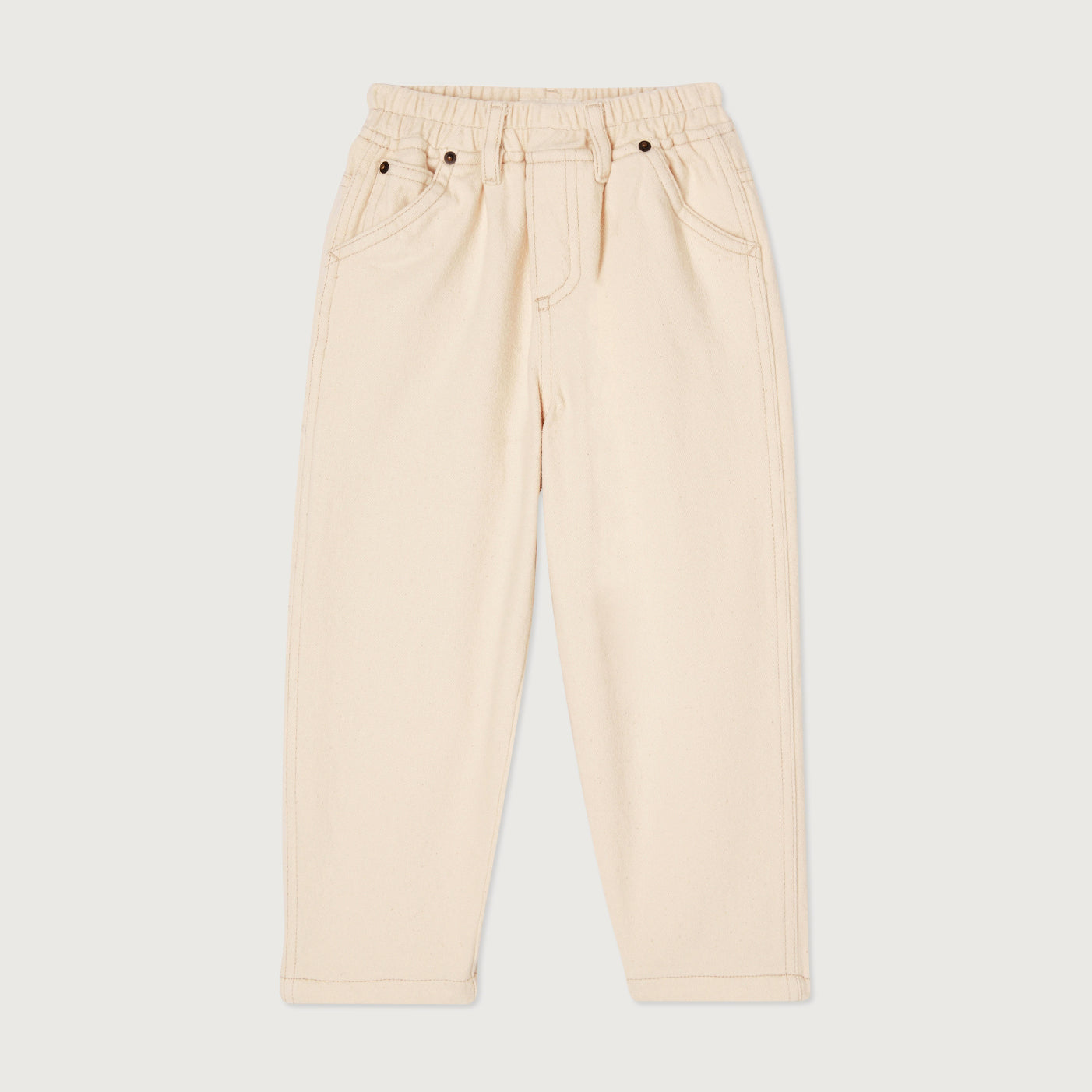 Boys & Girls White Denim Trousers