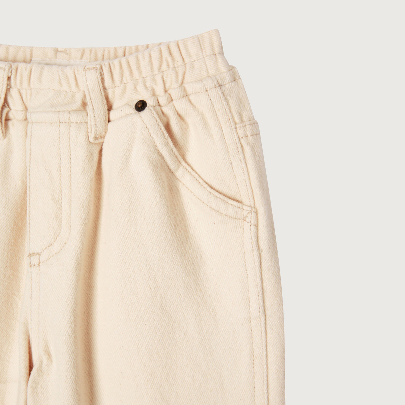 Boys & Girls White Denim Trousers