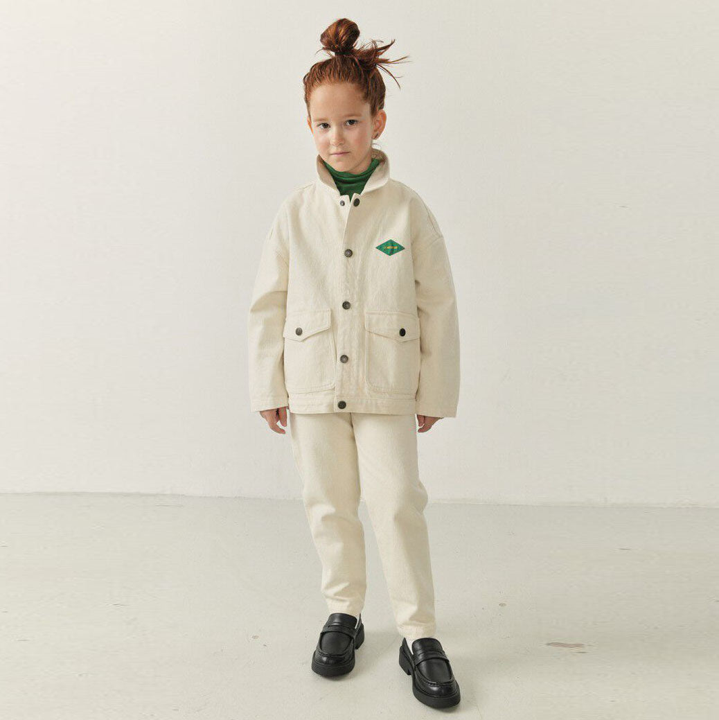 Boys & Girls White Denim Trousers