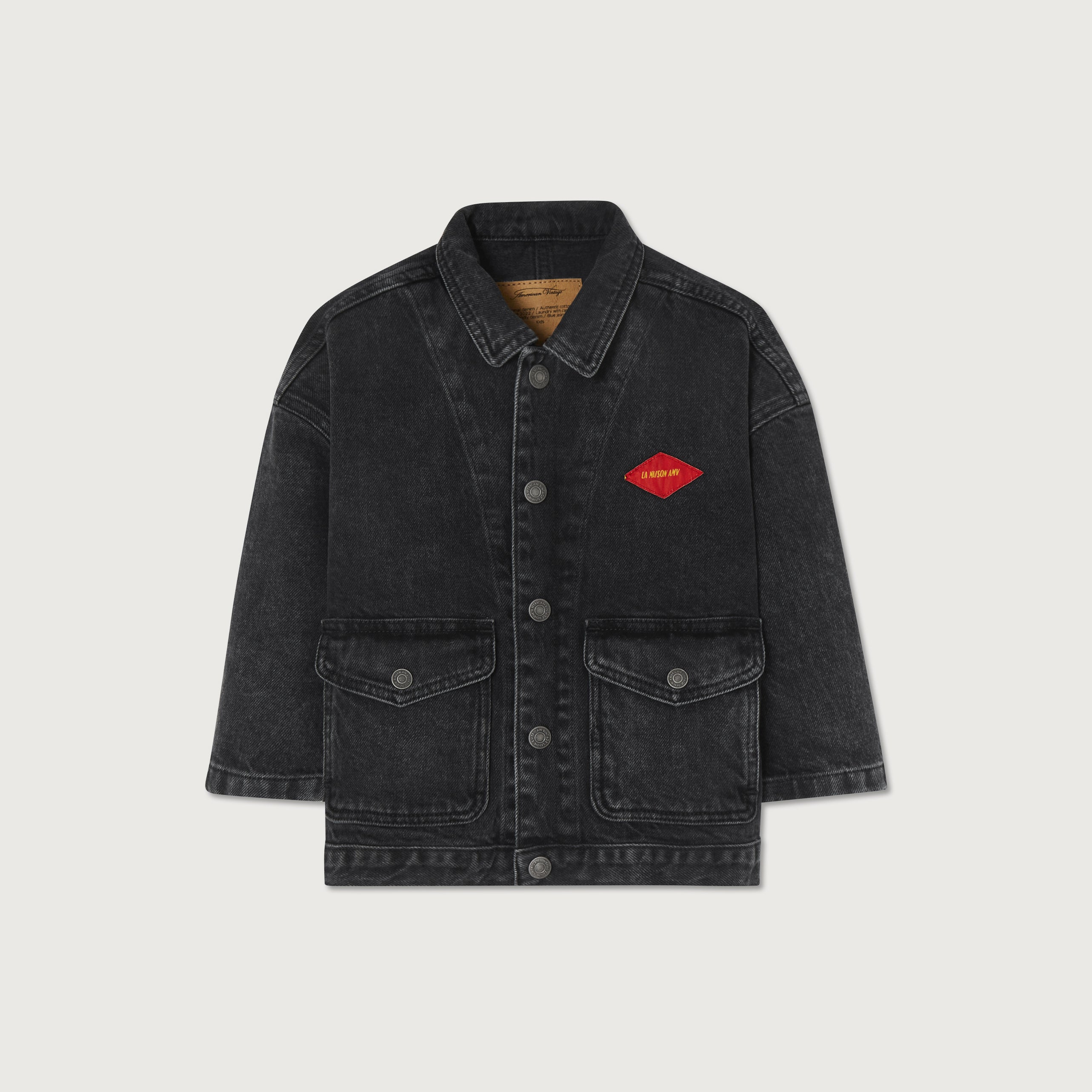 Boys & Girls Black Denim Jacket