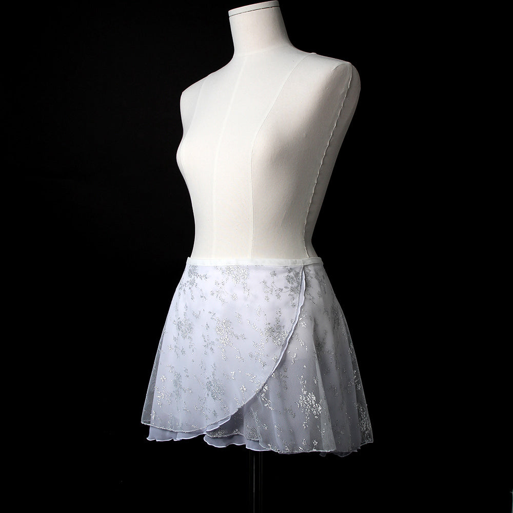Girls White Reversible Ballet Skirt