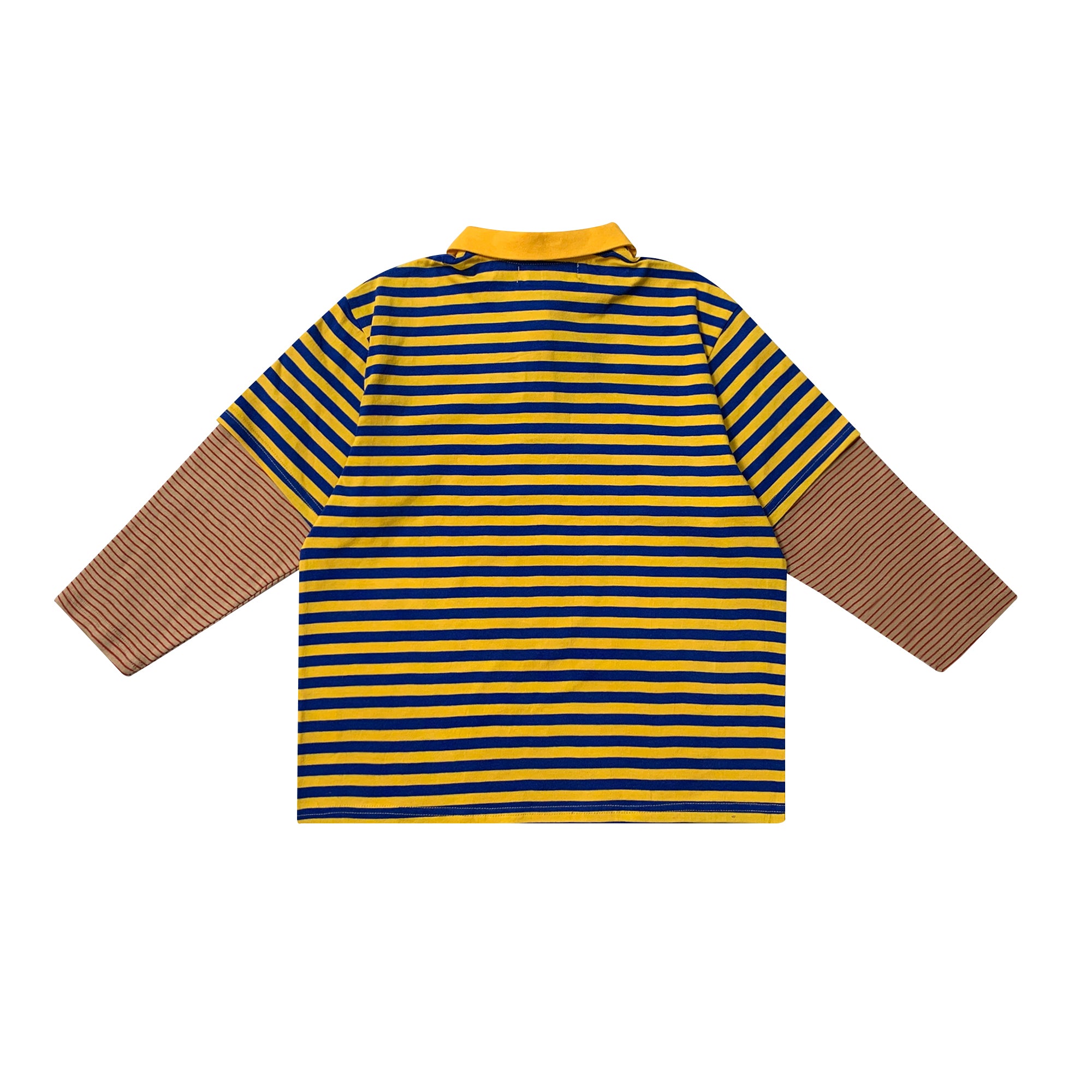 Boys & Girls Yellow Stripe Cotton Long Sleeves T-Shirt