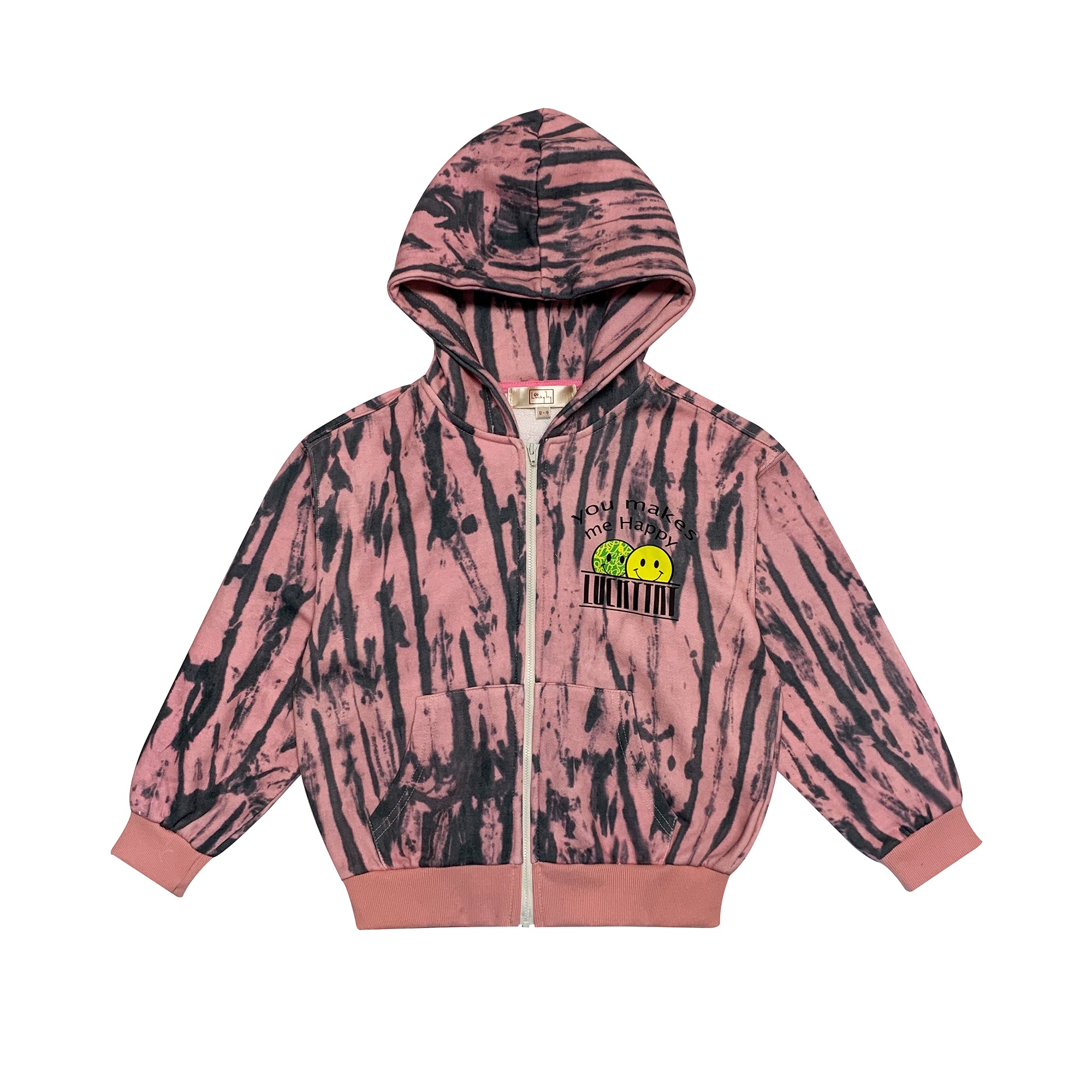 Boys & Girls Pink Hooded Zip Top