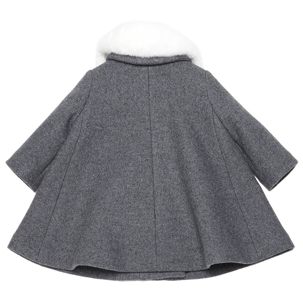 Baby  Girls  Grey  Wool & Cashmere  Coat