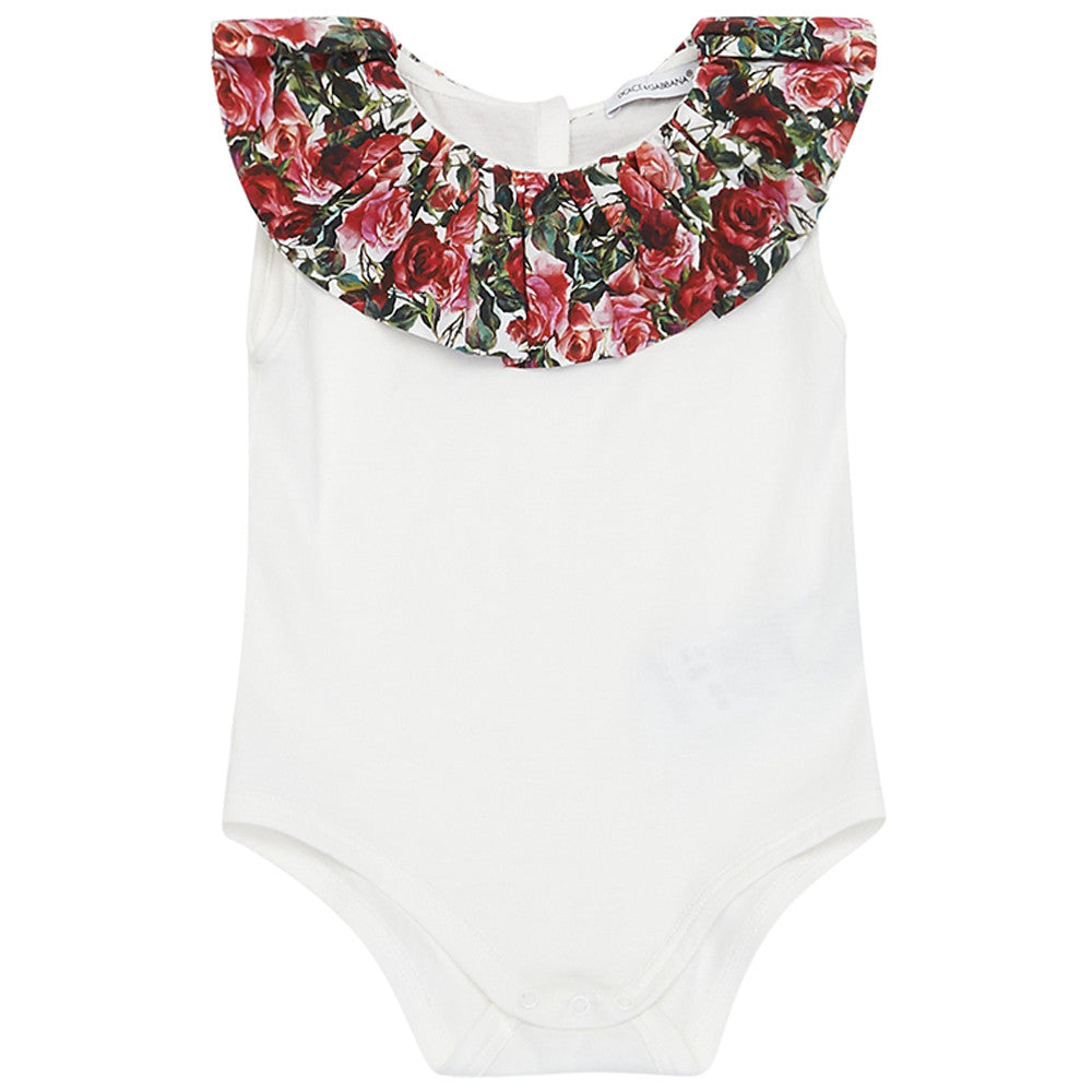 Baby Girls White 'Carretto Con Rose' Bodysuit - CÉMAROSE | Children's Fashion Store - 1