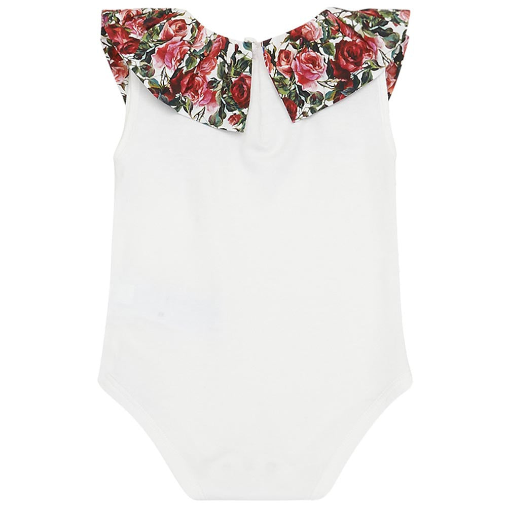 Baby Girls White 'Carretto Con Rose' Bodysuit - CÉMAROSE | Children's Fashion Store - 2
