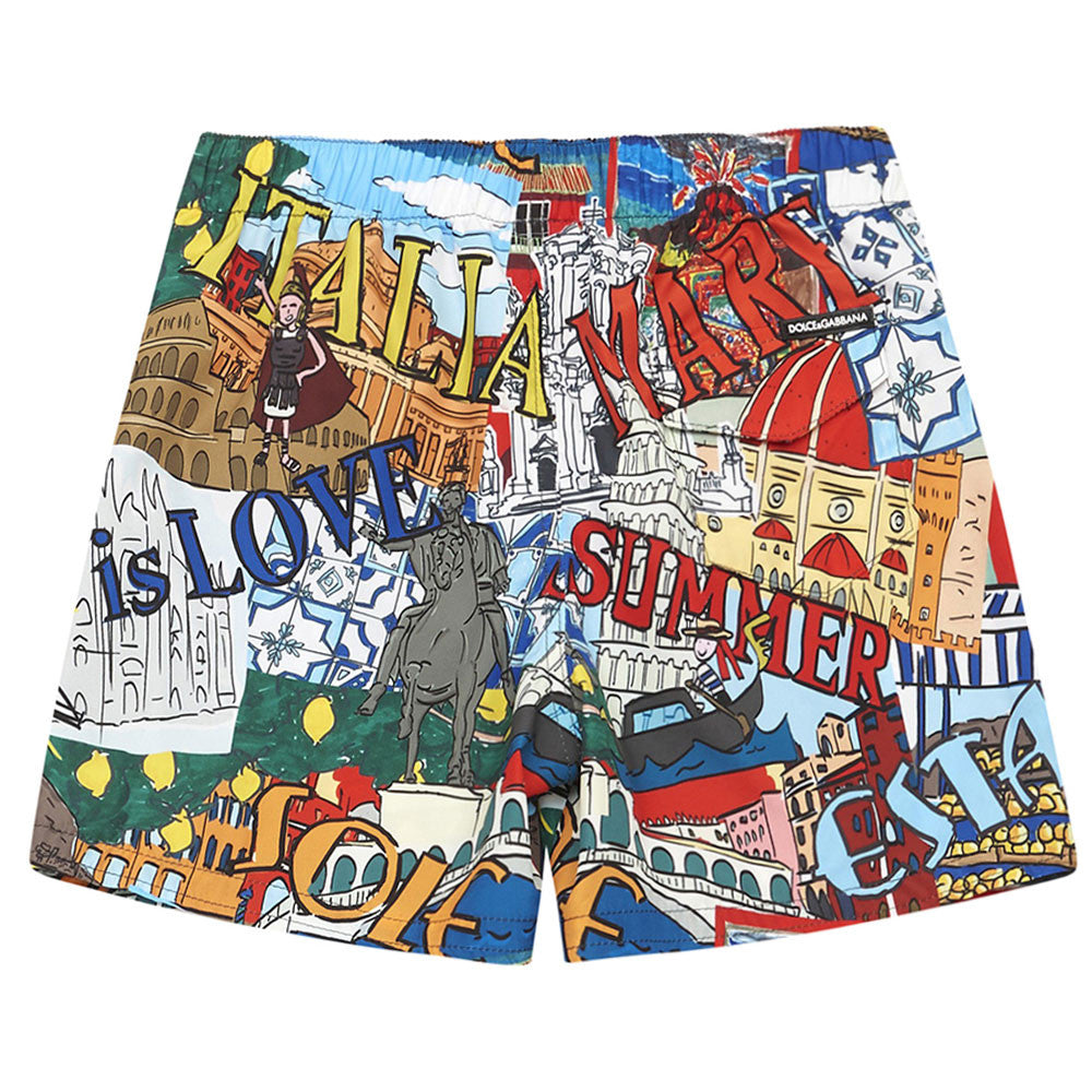 Boys 'Summer Love Italy' Cotton Beachwear Short - CÉMAROSE | Children's Fashion Store - 2