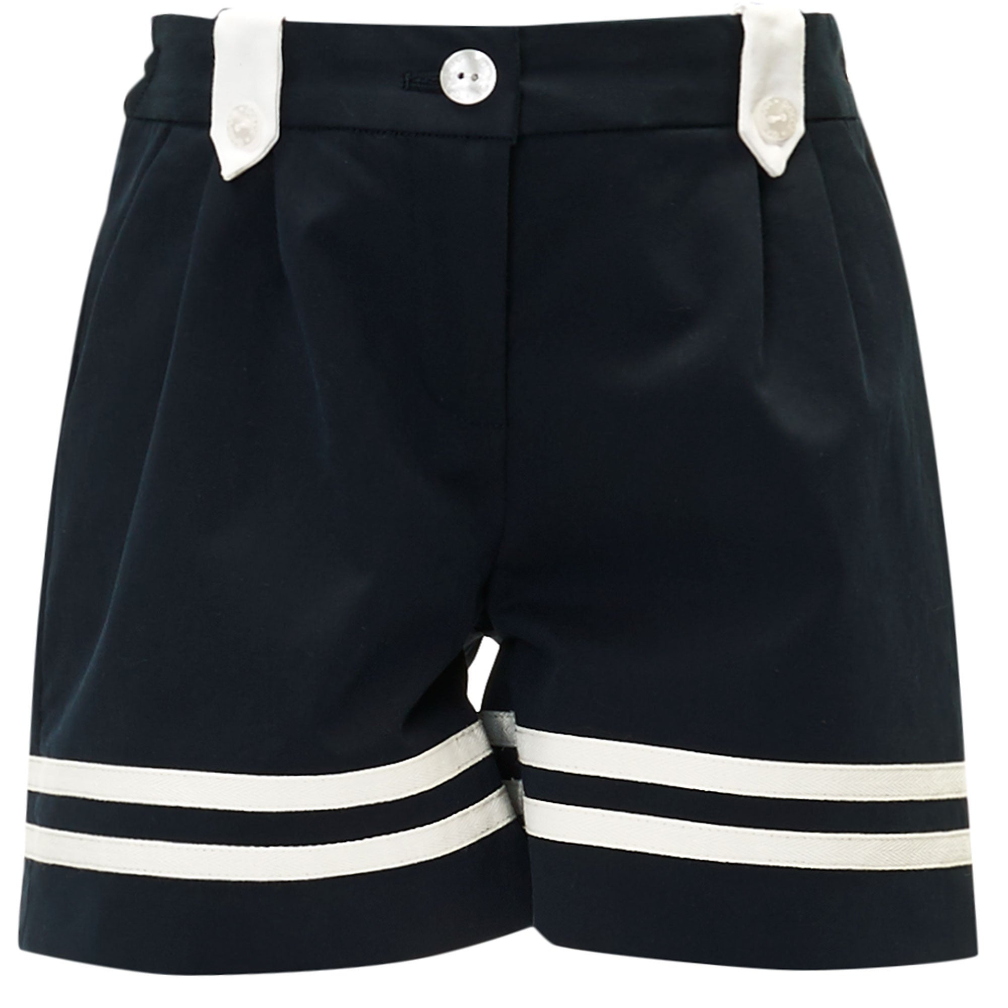 Girls Dark Blue striped Short - CÉMAROSE | Children's Fashion Store - 1