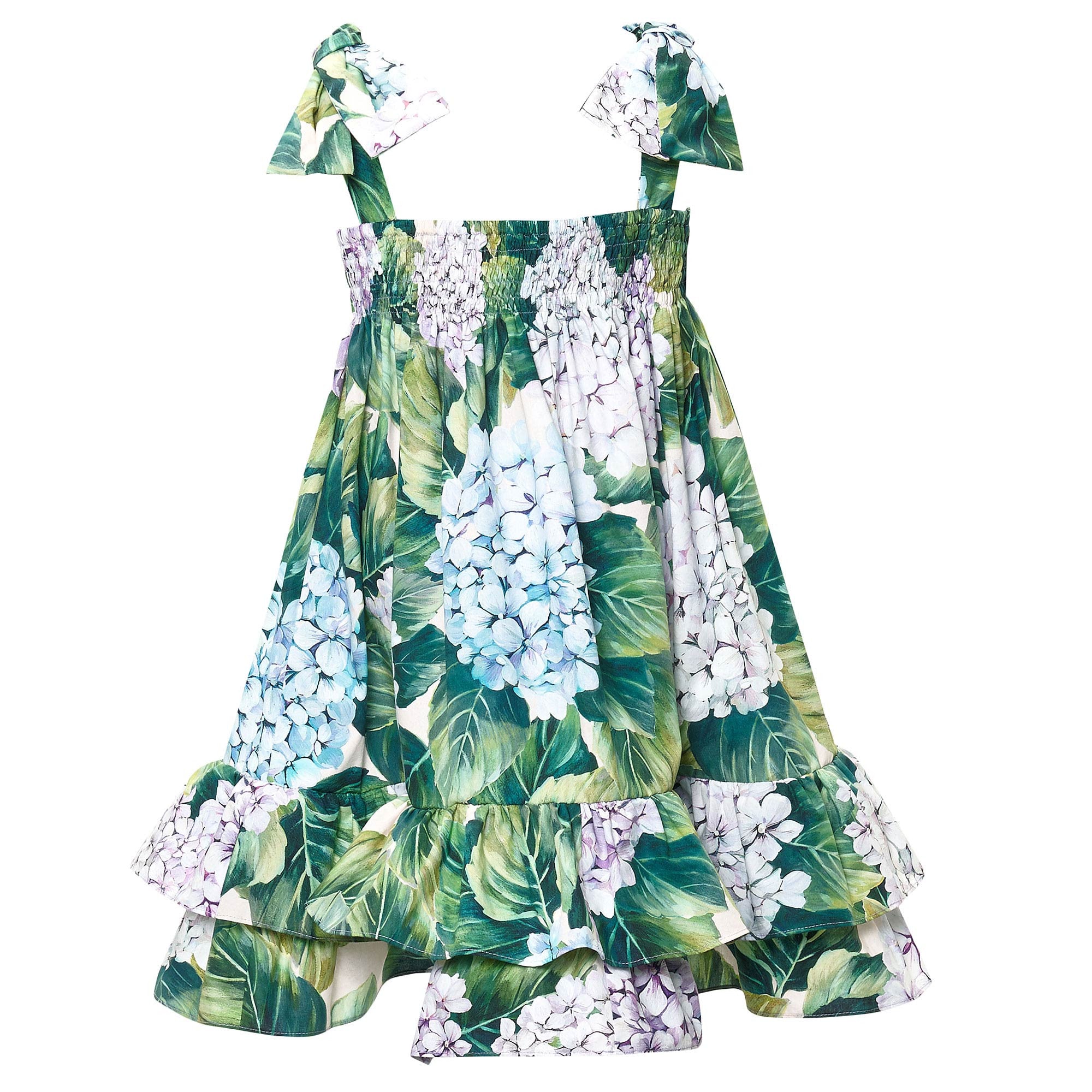 Girls Green 'Taormina' Dress With Bow