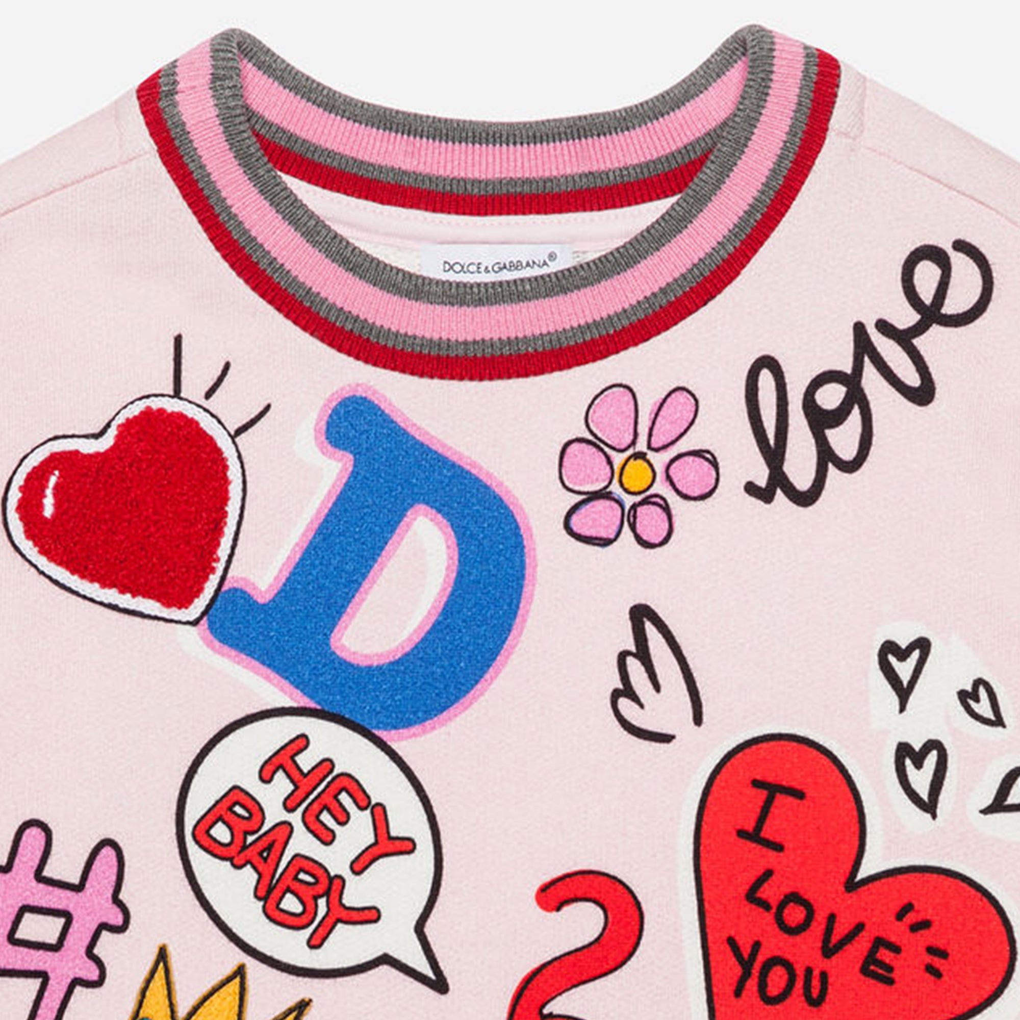 Girls Pink Printed Cotton Dress