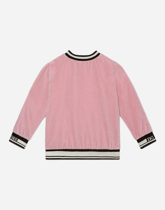 Girls Light Pill Rose Cotton Sweatshirt