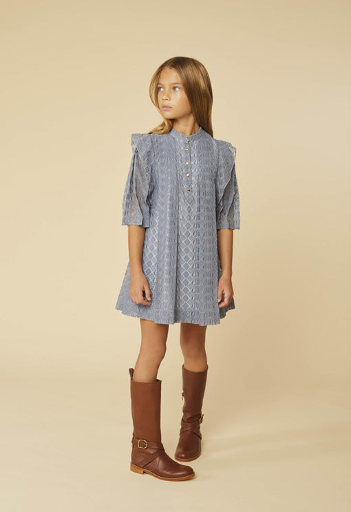 Girls Brown Leather Long Boots