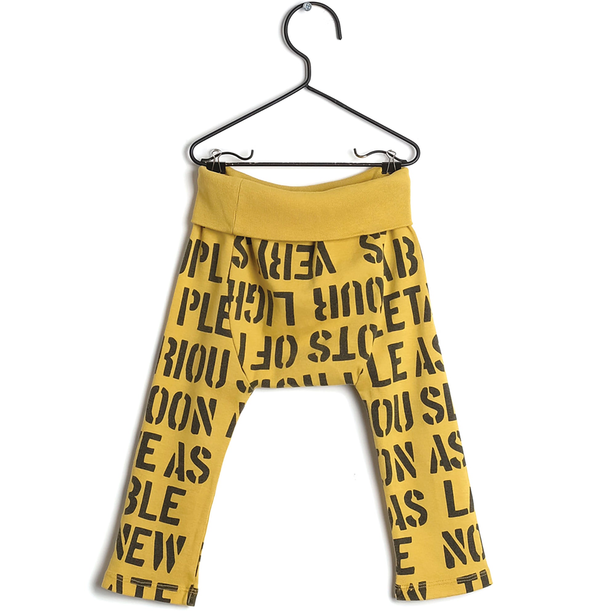 Baby Girls Yellow Printed Cotton Leggings