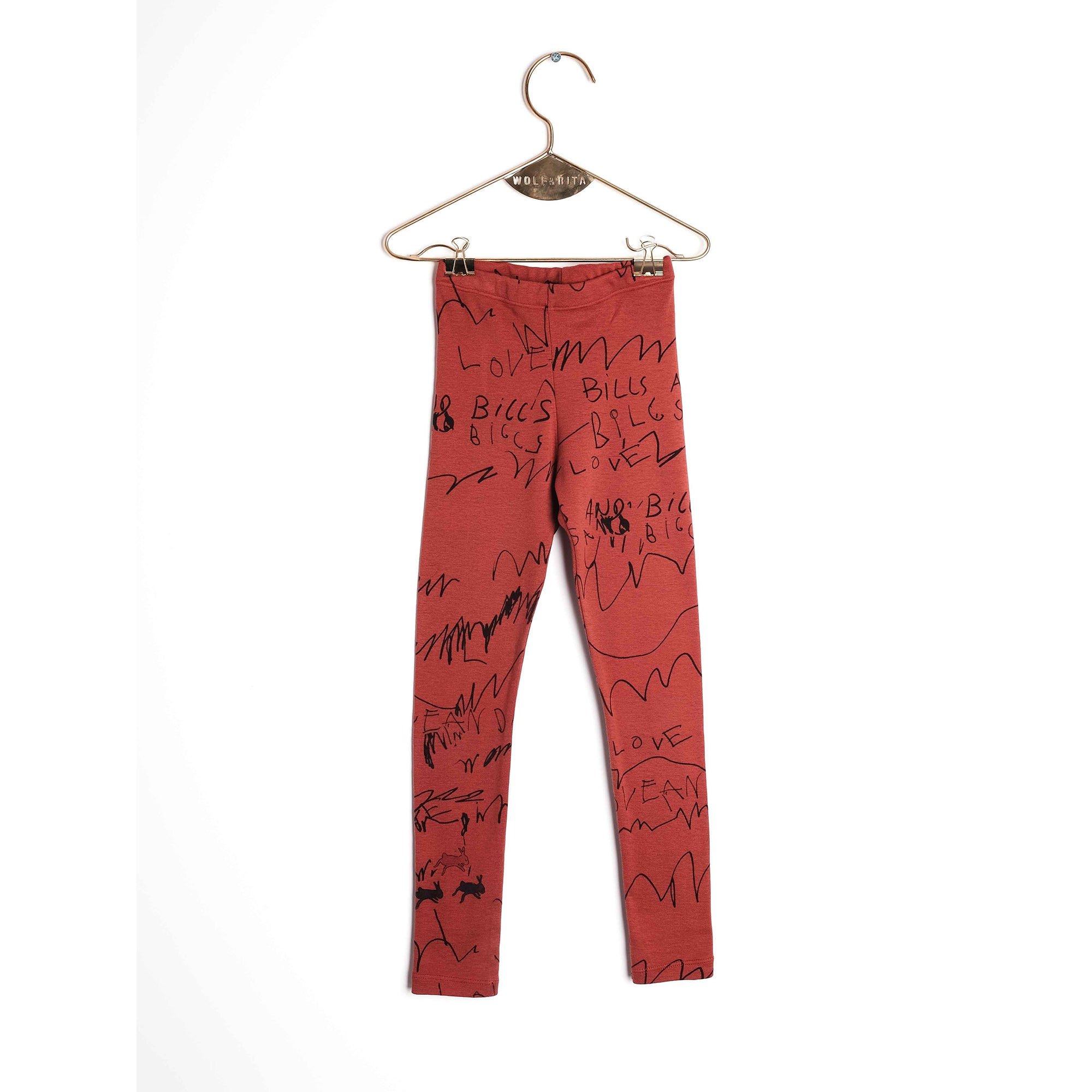 Girls Brick Cotton Leggings