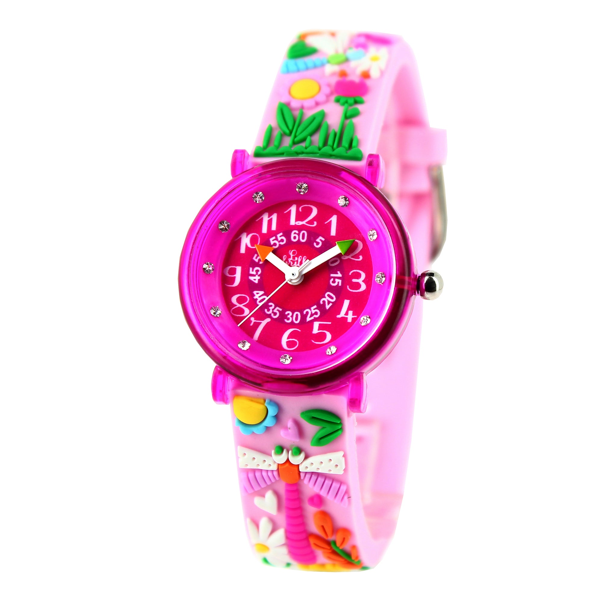 Girls Pink Dragonfly Watch（6-9Y）