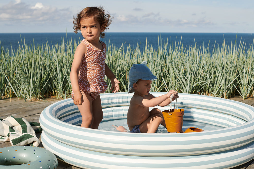 Boys & Girls Blue Stripes Inflatable Pool