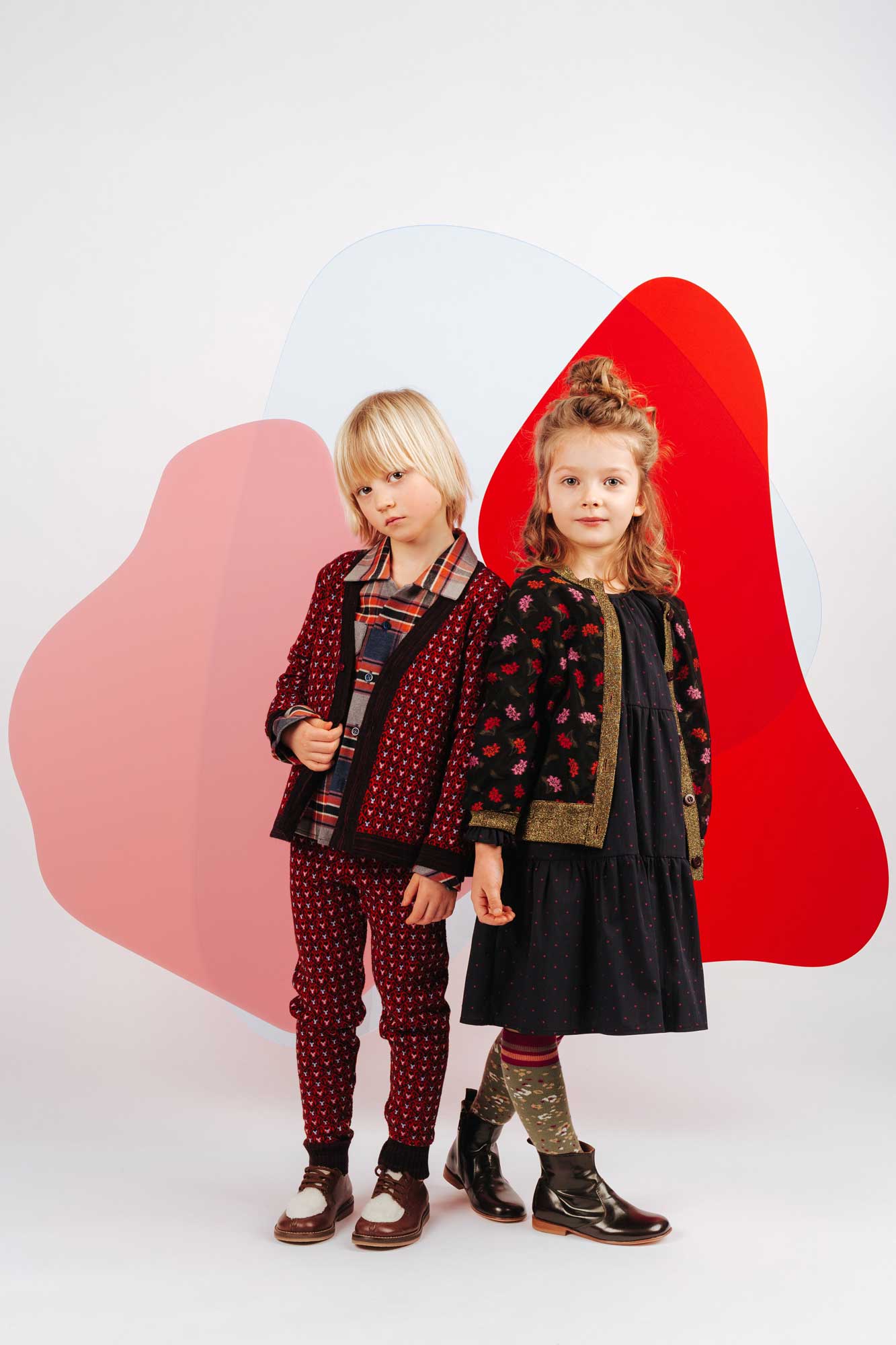 Girls Black Dots Cotton Dress