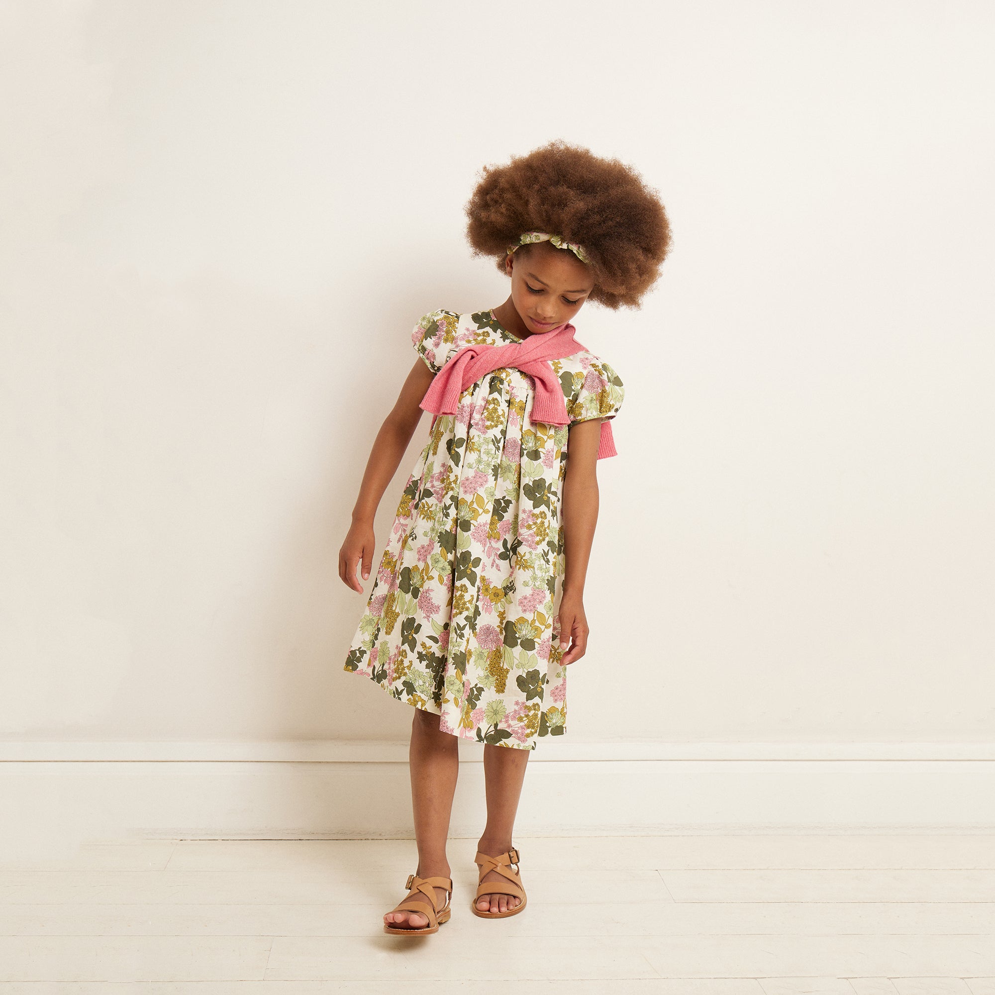 Girls Multicolor Flower Dress