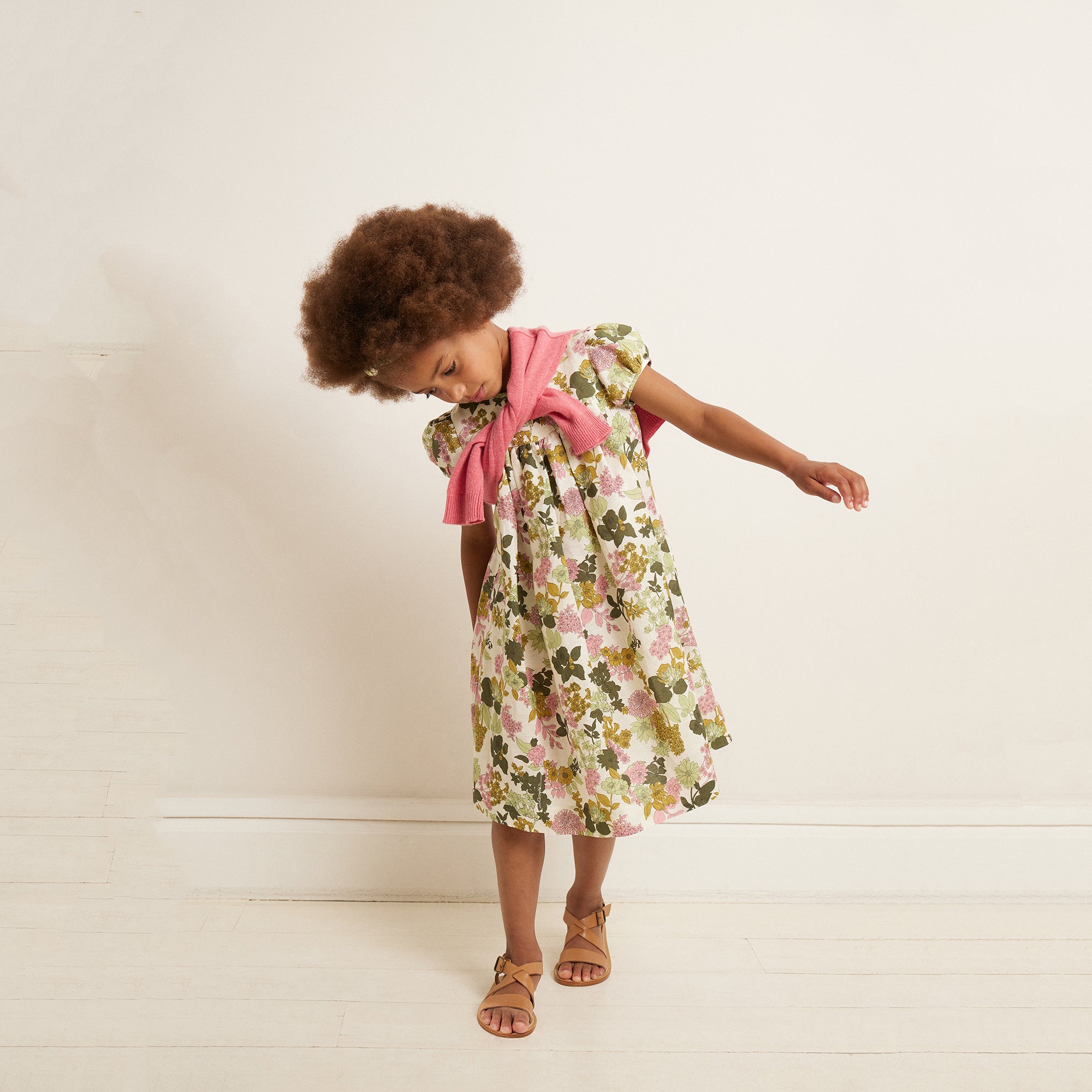 Girls Multicolor Flower Dress