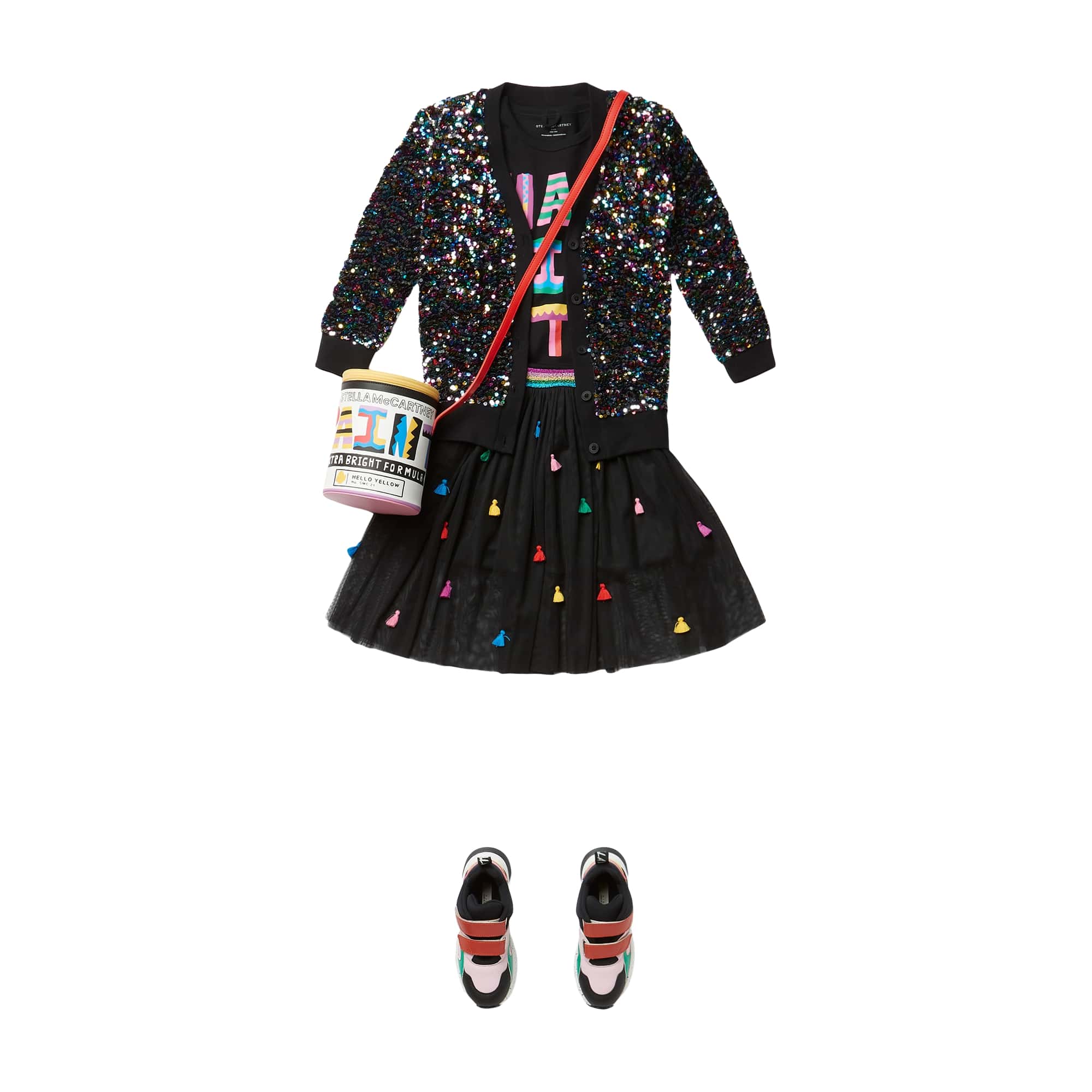 Girls Black Glitter Cardigan