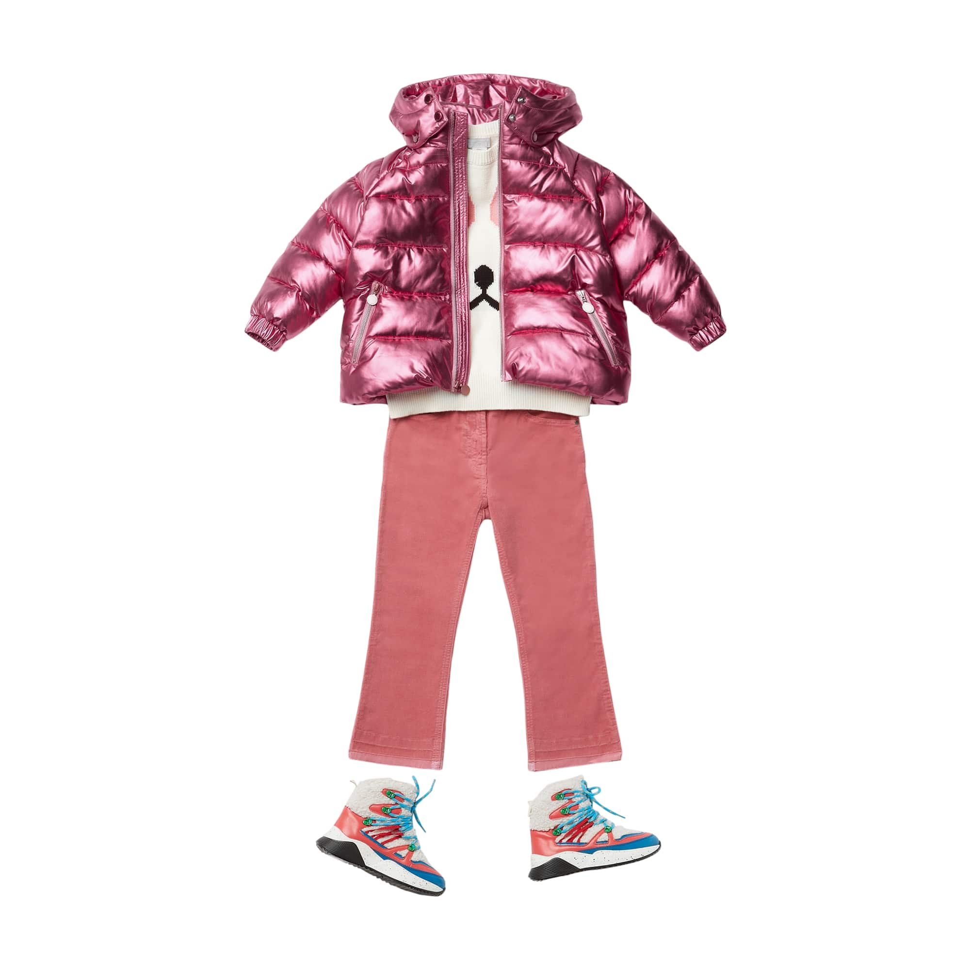 Girls Bright Pink Puffy Jacket