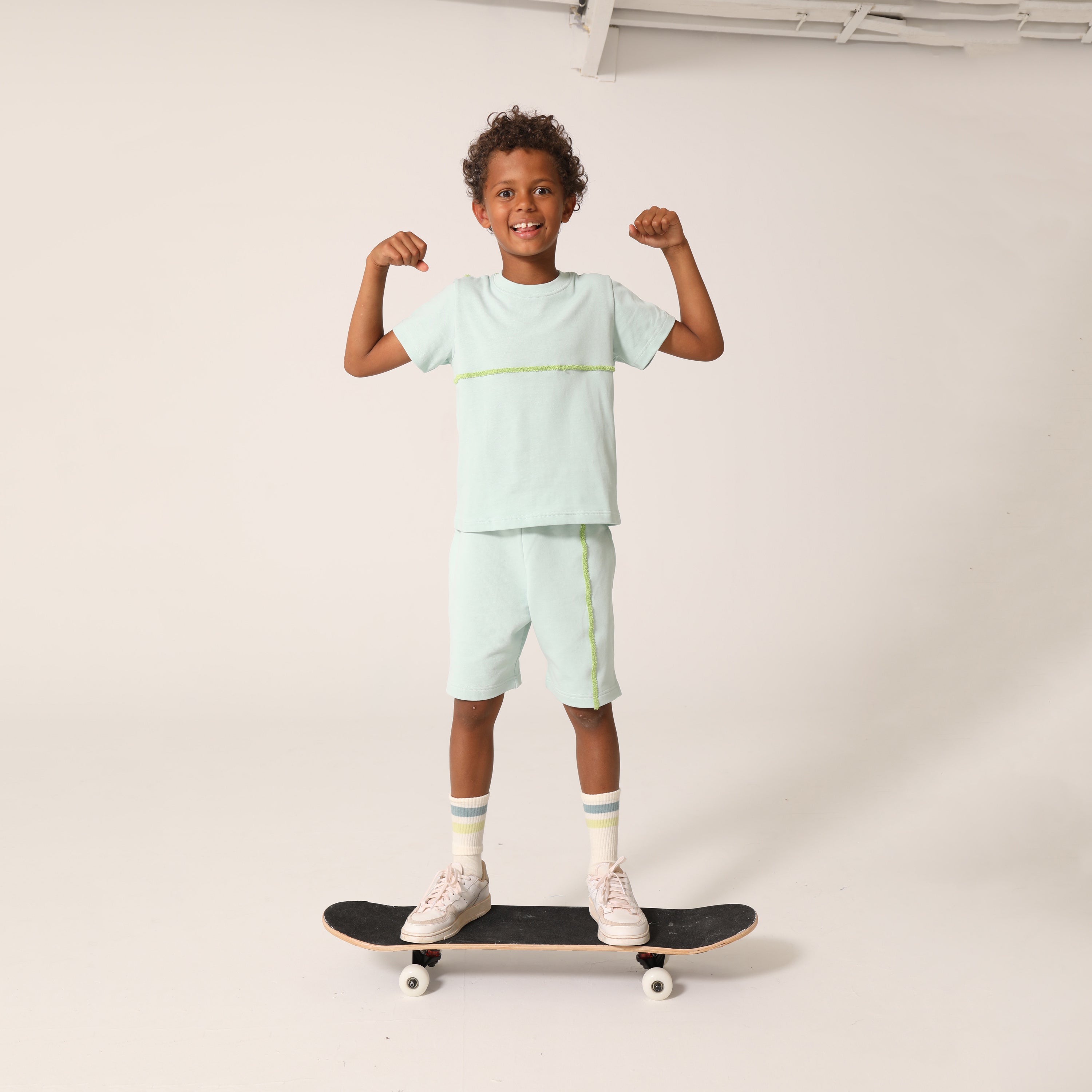 Boys & Girls Mint Cotton T-Shirt