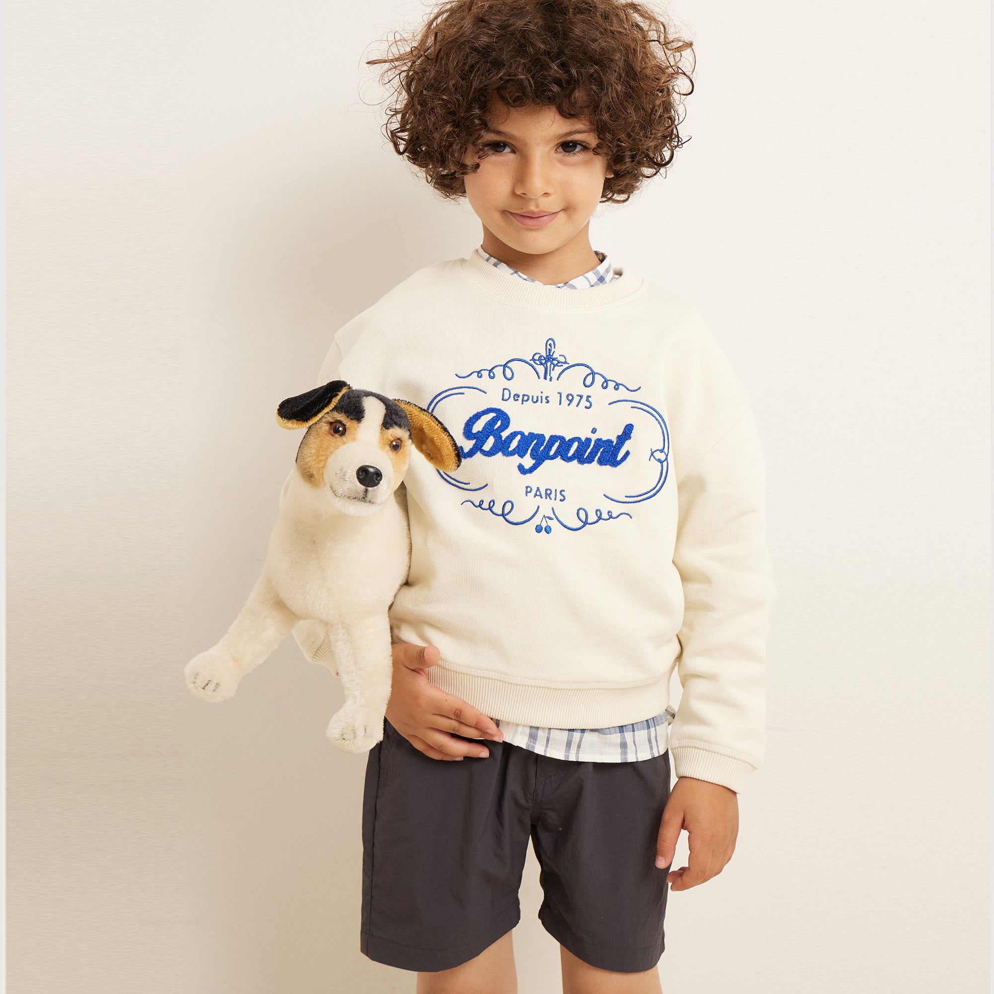 Boys Navy Cotton Shorts