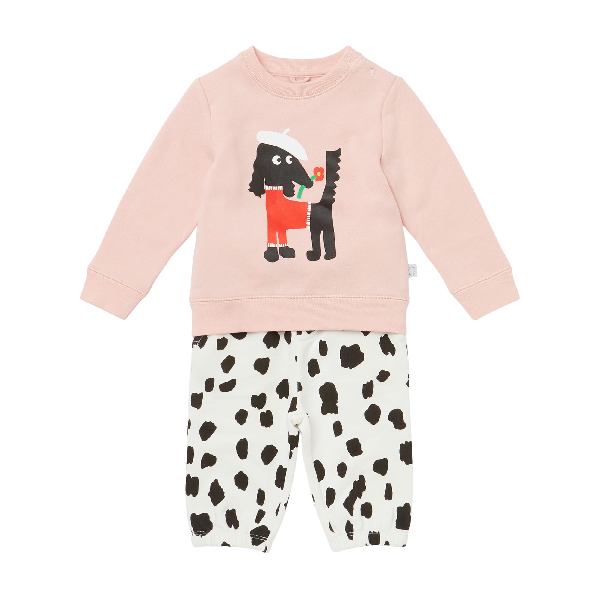 Baby Girls Pink Printing Cotton Sweatshirt