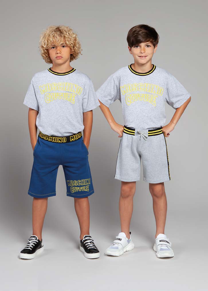 Boys Grey Cotton Shorts