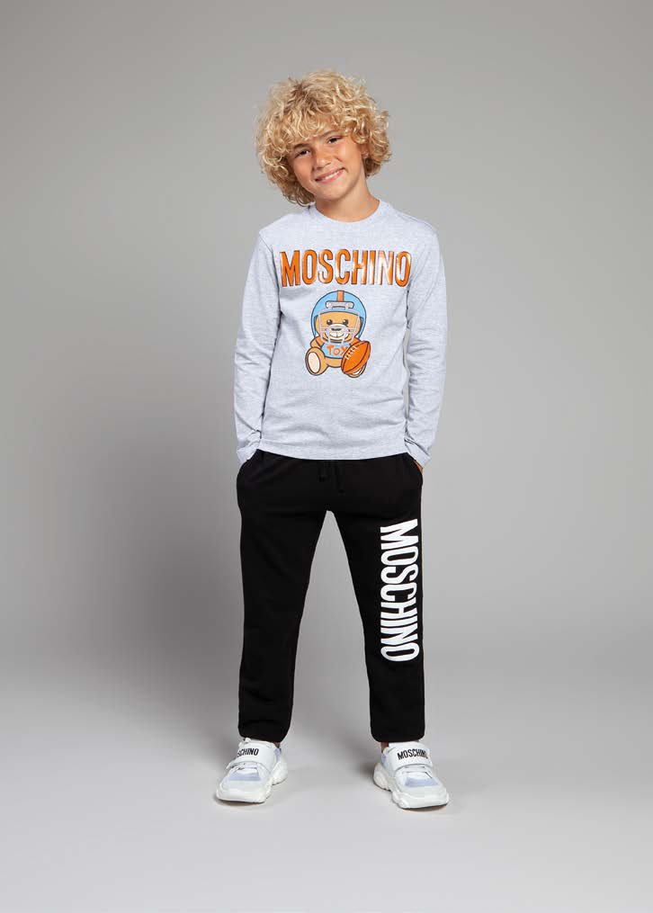 Boys Grey Logo Cotton Top