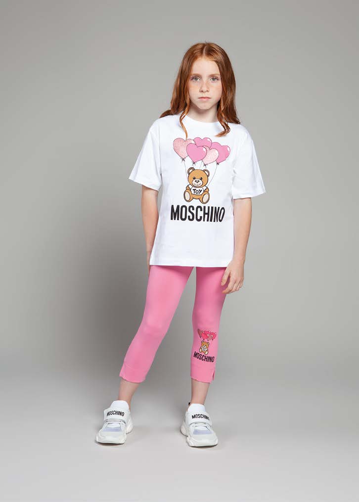 Girls White Logo Cotton Maxi T-shirt