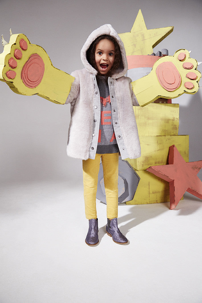 Girls Liac Hooded 'Treasure' Coat - CÉMAROSE | Children's Fashion Store - 3