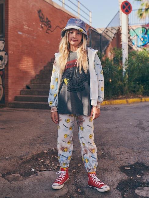 Boys & Girls Blue Smile Velvet Trousers