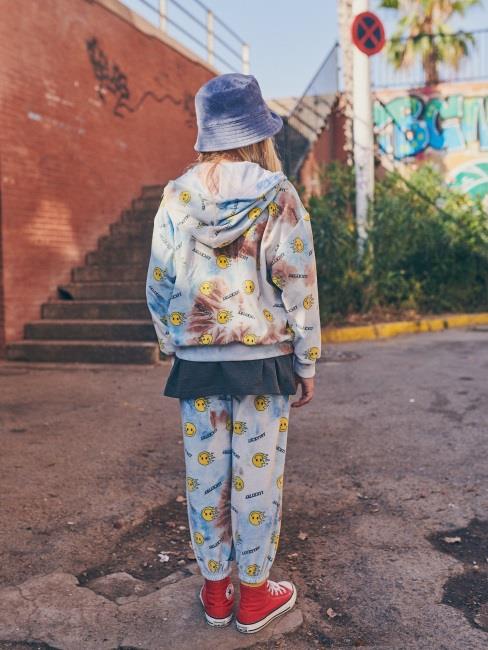 Boys & Girls Blue Smile Velvet Trousers