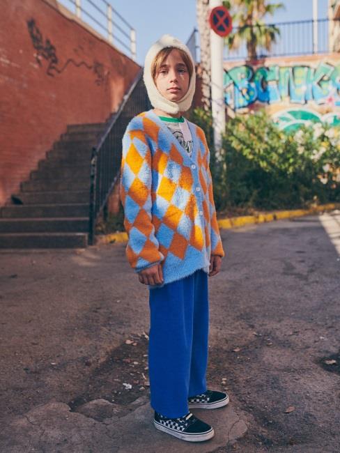 Boys & Girls Orange Check Cardigan