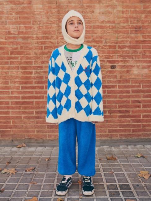 Boys & Girls Blue Check Cardigan